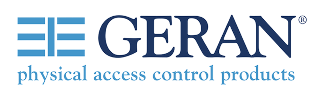 Logo van Geran met links een blauw gestileerd symbool en daarnaast de tekst ‘GERAN’ in donkerblauw en de slogan ‘physical access control products’ in lichtblauw. Logo van Geran met links een blauw gestileerd symbool en daarnaast de tekst ‘GERAN’ in donkerblauw en de slogan ‘physical access control products’ in lichtblauw.